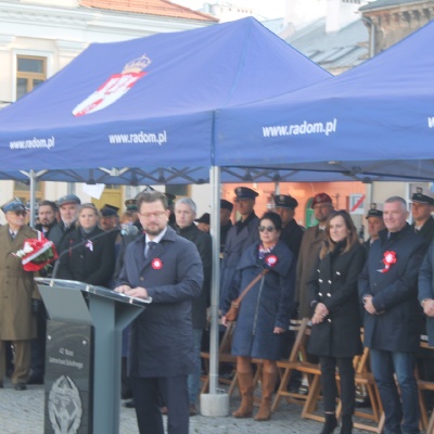 Przemawia wiceprezydent m. Radomia J. Zawodnik